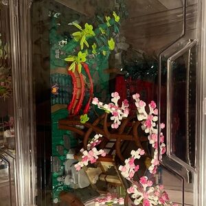 Lego Botanical Garden Set with Pink and Green Accents